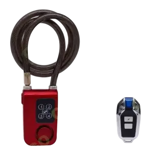 Alarm with password, wire and wireless remote