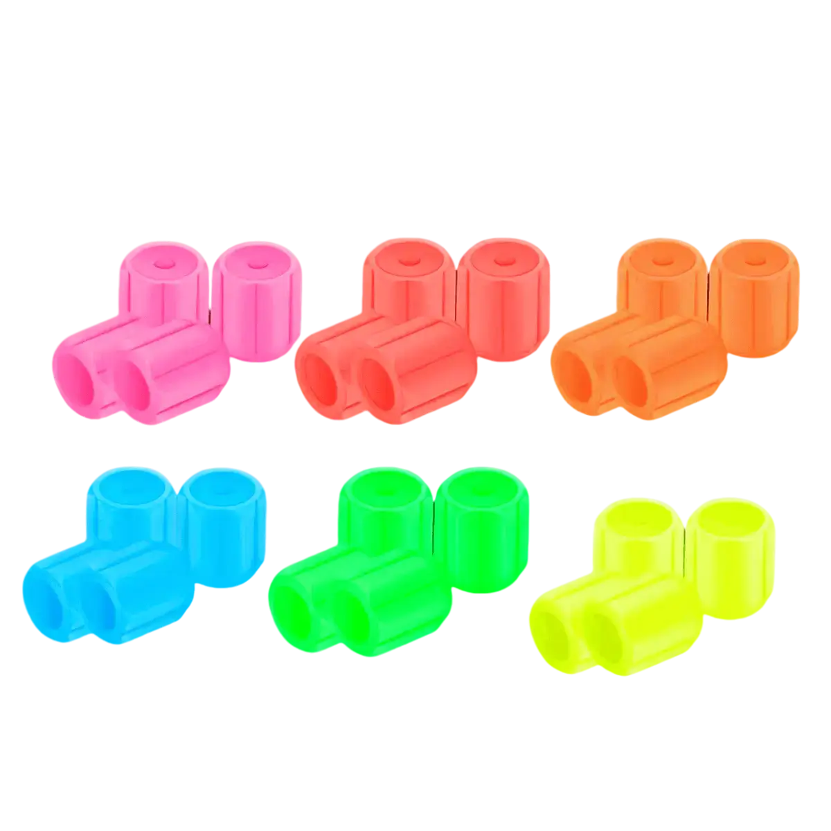 Fluorescent valve caps