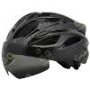 Helmet with magnetic glasses - black