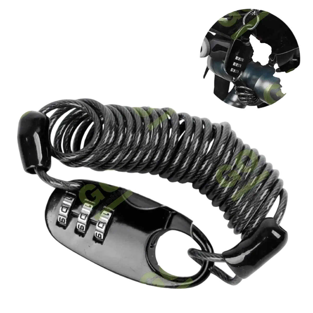 Padlock with 3-digit code 2.3x1500 mm