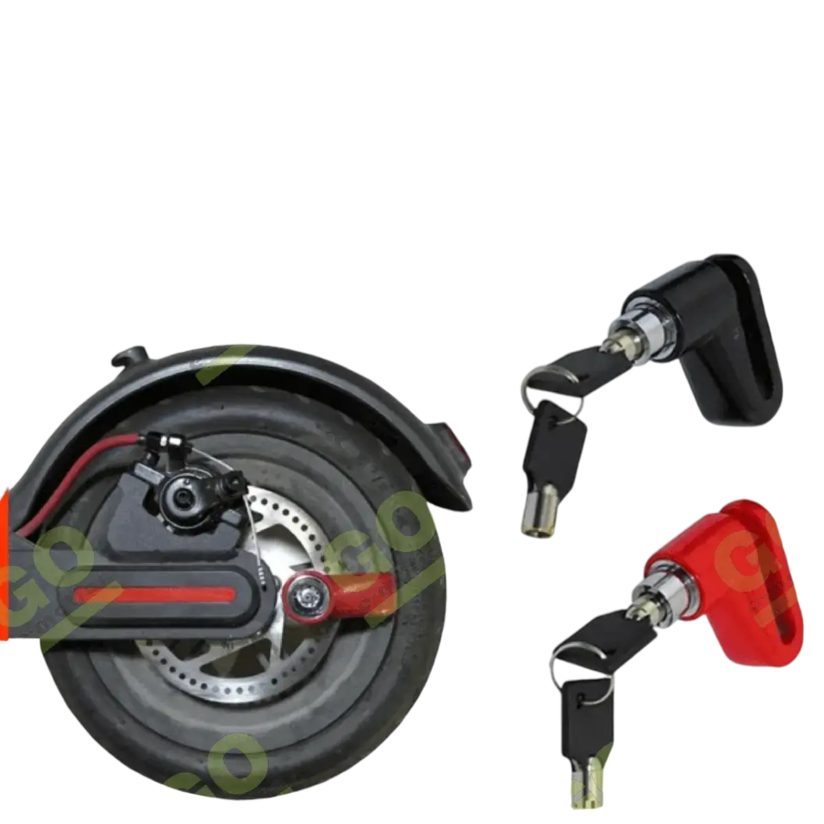 Padlock for brake disc on scooters