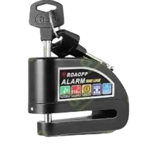 Waterproof padlock with brake disc alarm