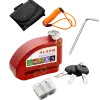 Waterproof disc padlock with alarm, wire and bag