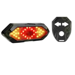 Rear light with indicators and remote control