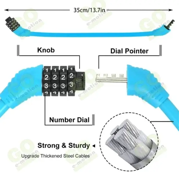 Padlock 4 digital code 18m - Gallery 4