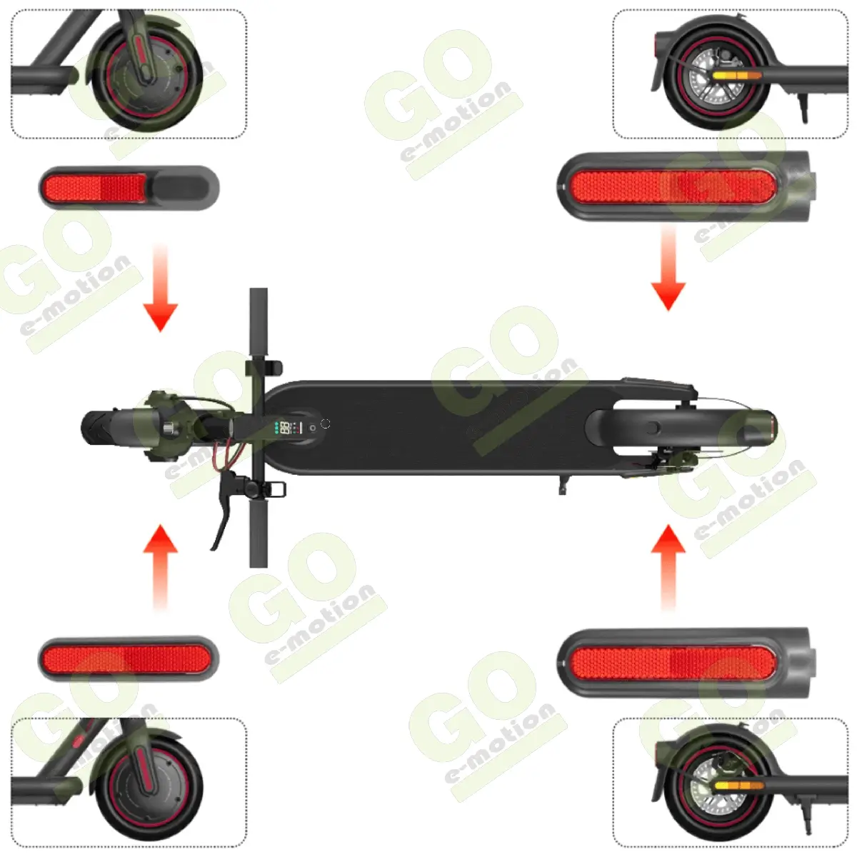 Set of front, back and side covers for Xiaomi 4 Pro scooter - Gallery 3