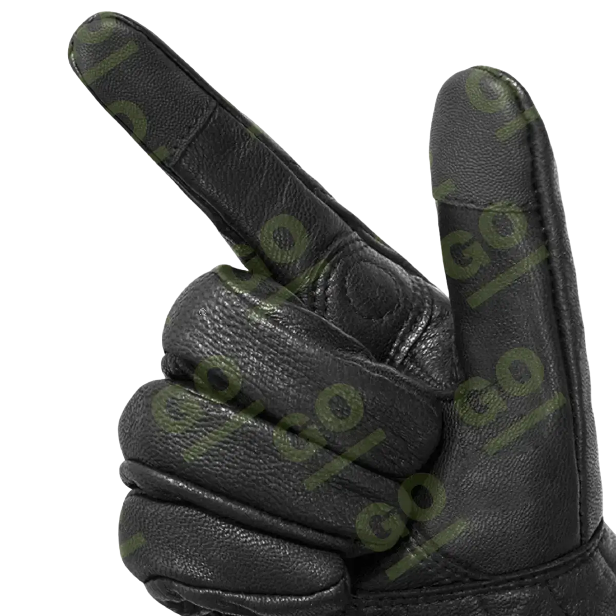 Leather gloves with protector and sensor - Gallery 1