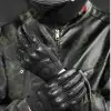 Leather gloves with protector and sensor - Gallery 3