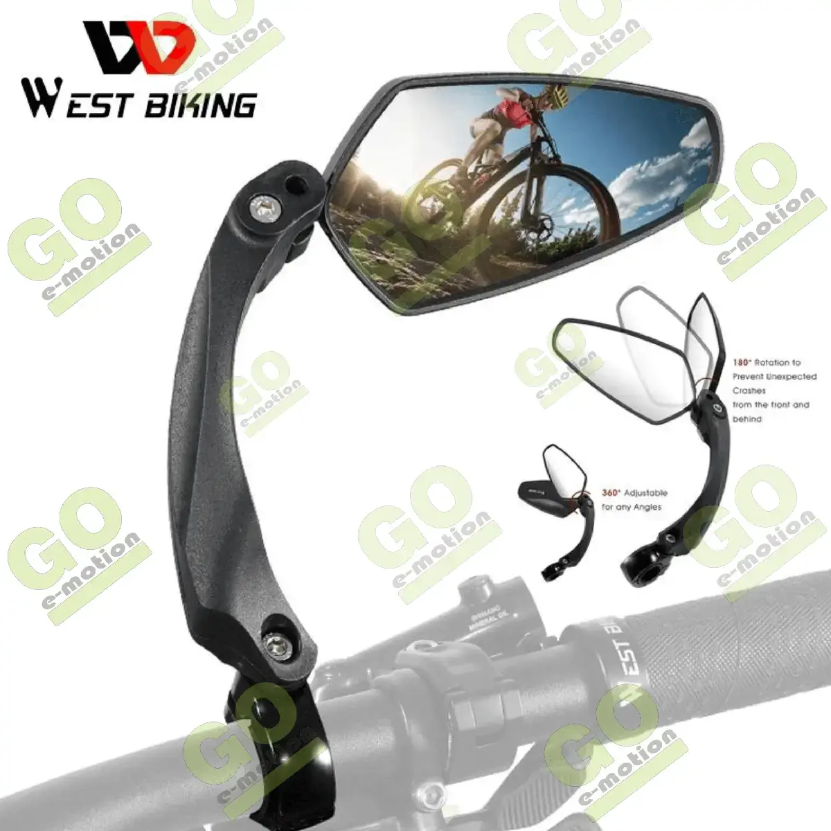 West Biking Scooter Mirror 2 - Gallery 1