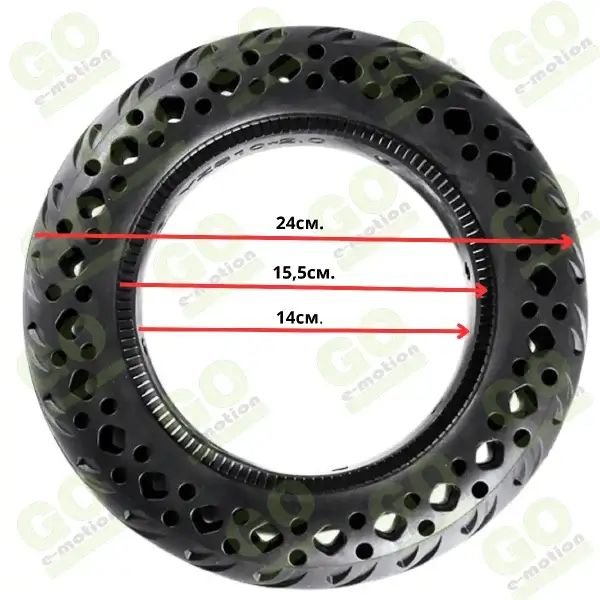 10x2 Inch YZS Solid Tire - Gallery 2