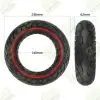 10x2.5 Inch Honeycomb Solid Tire with Red Ring for Ninebot Scooters - Gallery 1