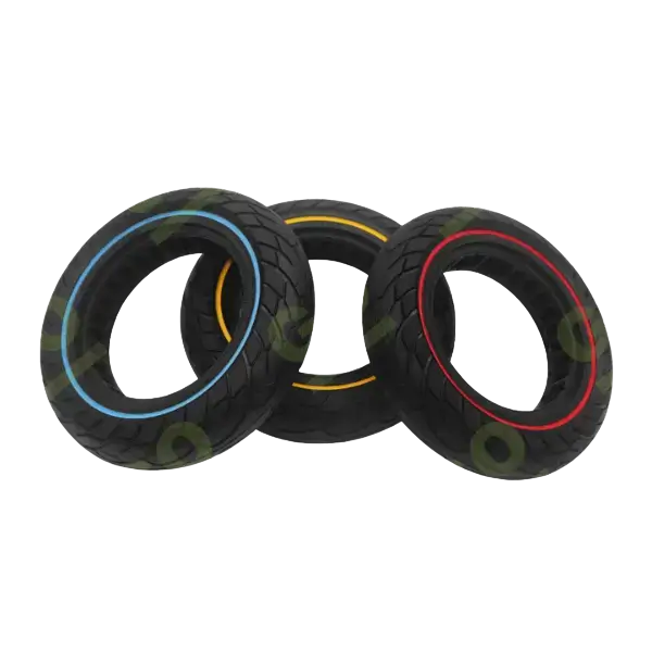 10x2.5 Inch Honeycomb Solid Tire with Blue Ring for Ninebot Scooters - Gallery 1