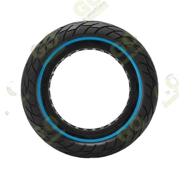 10x2.5 Inch Honeycomb Solid Tire with Blue Ring for Ninebot Scooters - Gallery 2