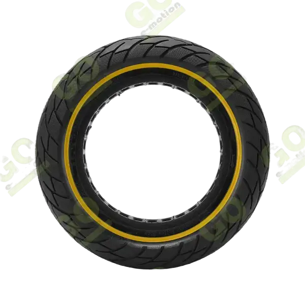 10x2.5 Inch Honeycomb Solid Tire with Yellow Ring for Ninebot Scooters - Gallery 1