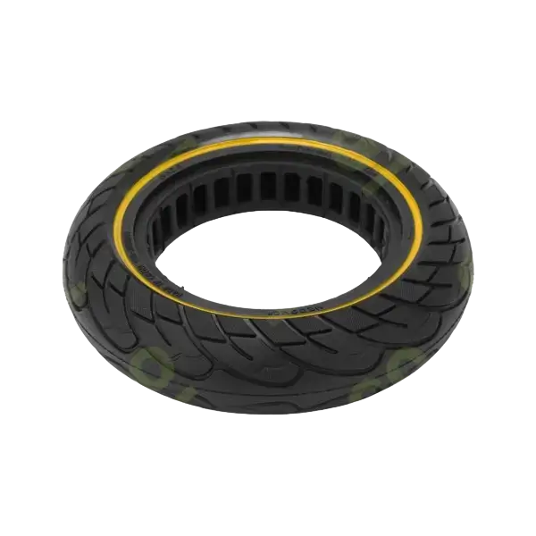 10x2.5 Inch Honeycomb Solid Tire with Yellow Ring for Ninebot Scooters - Gallery 2