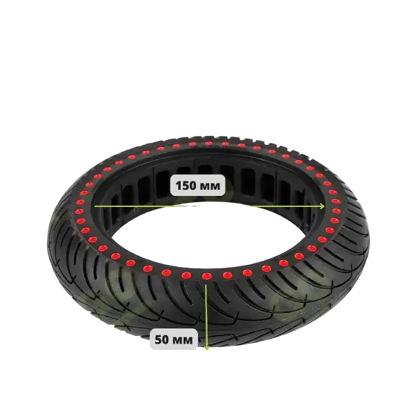 Solid tire 8.5x2 inch with red dots for Xiaomi scooters - Gallery 3