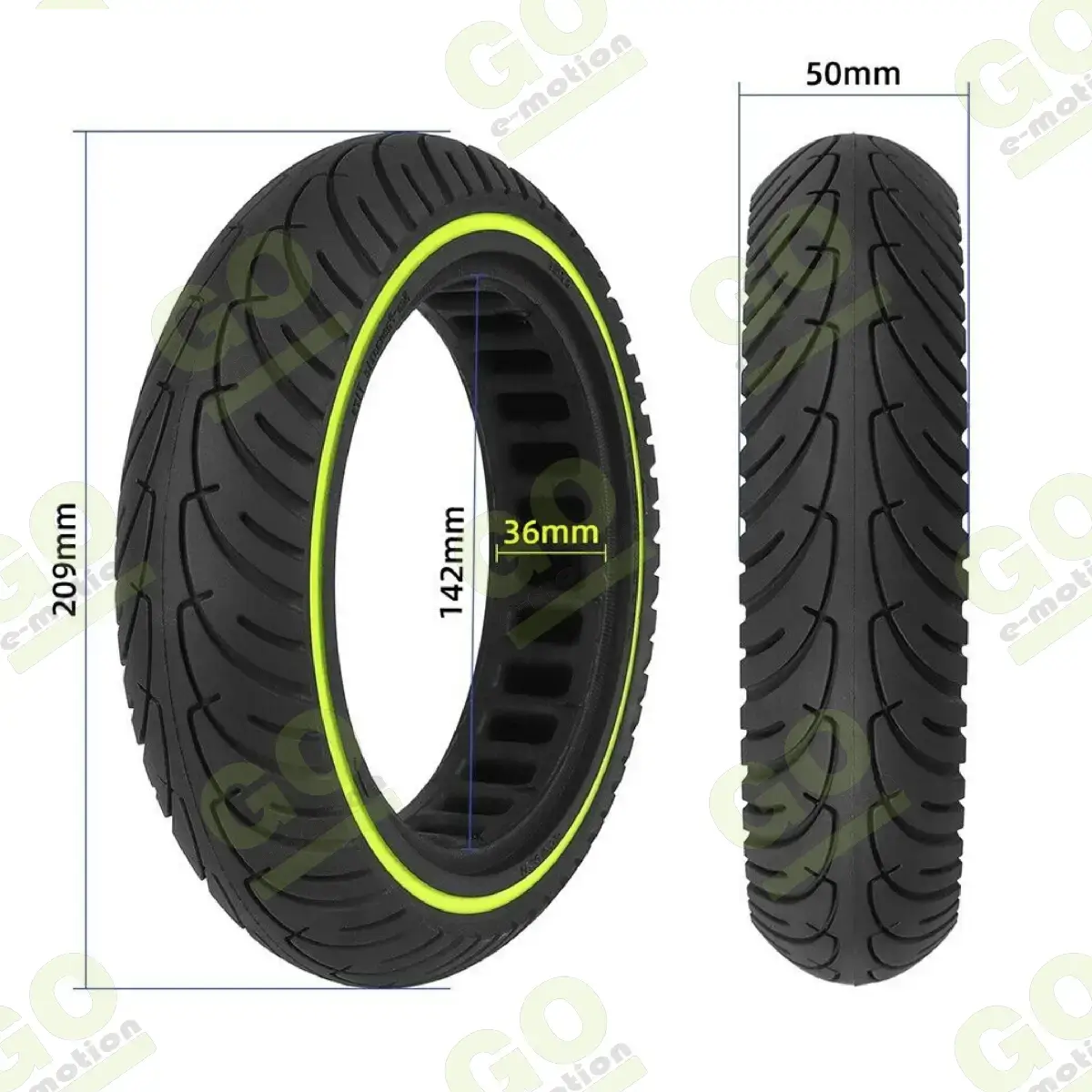 Solid tire 8.5x2 inch with fluorescent ring for Xiaomi scooters - Gallery 4