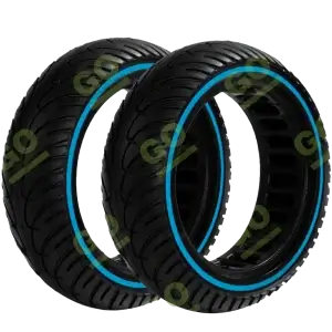 Solid tire 8.5x2 inch with blue ring for Xiaomi scooters - Gallery 1