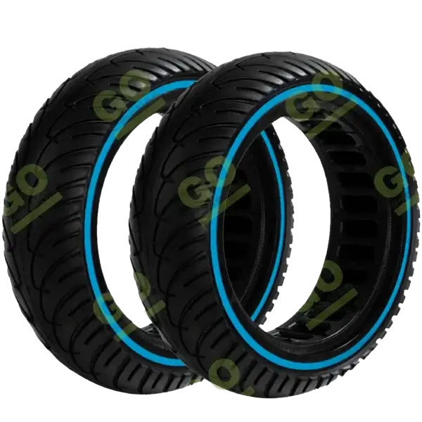 Solid tire 8.5x2 inch with blue ring for Xiaomi scooters - Gallery 1