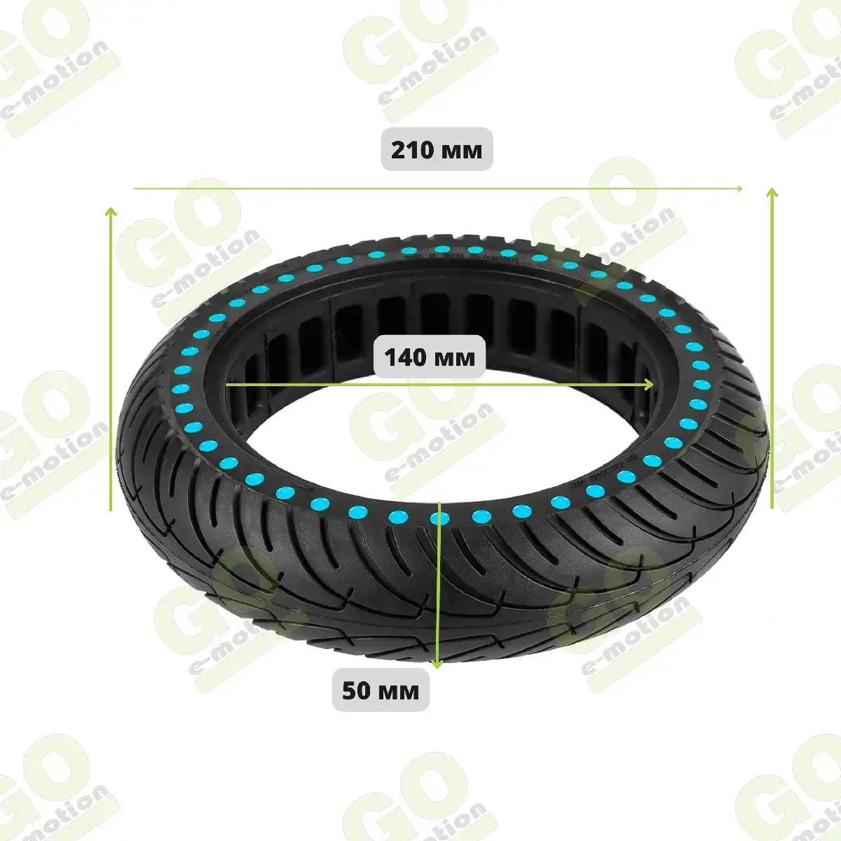 Solid tire 8.5x2 inch with blue dots for Xiaomi scooters - Gallery 4
