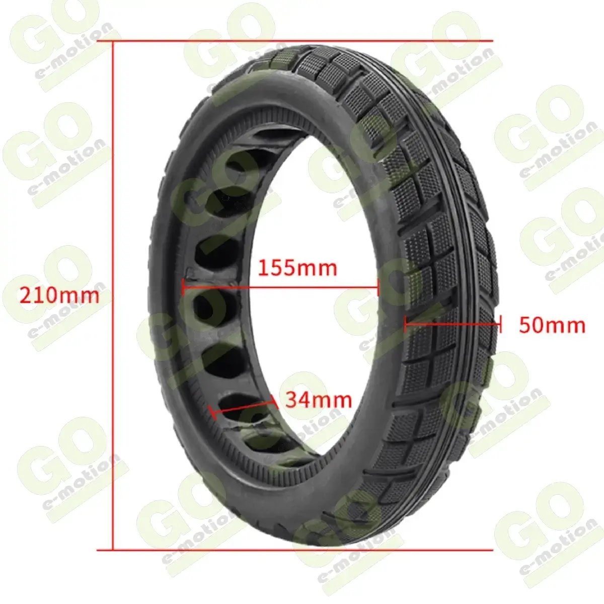 Solid tire 8.5x2 inch for Xiaomi scooter with gripper - Gallery 1