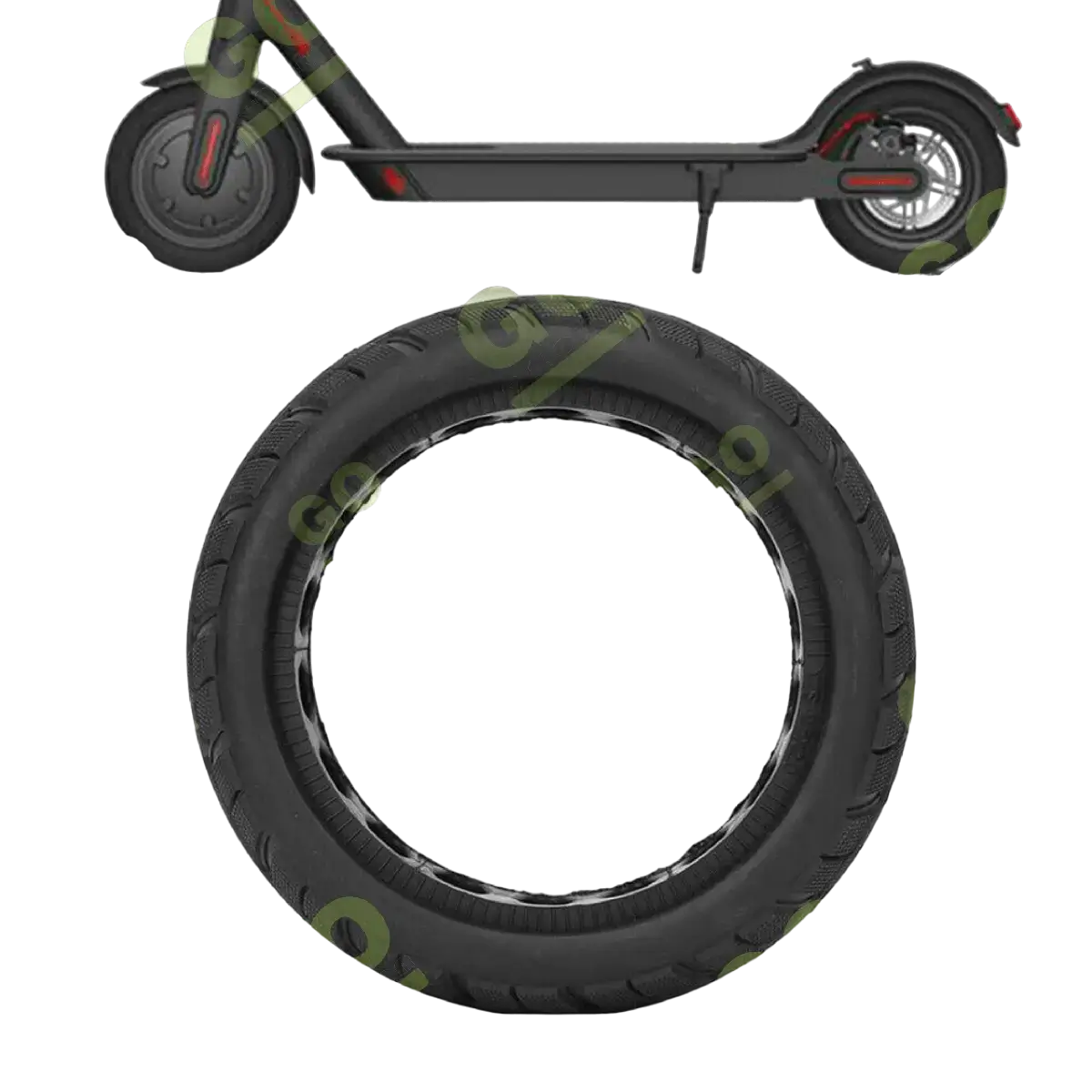 Solid tire 8.5x2 inch for Xiaomi scooter with gripper - Gallery 2