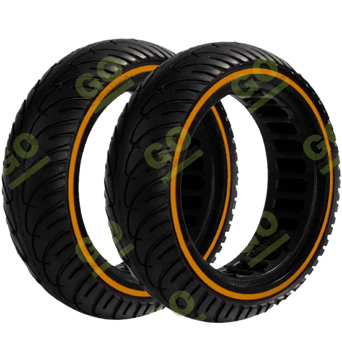 Solid tire 8.5x2 inch with yellow ring for Xiaomi scooters - Gallery 1