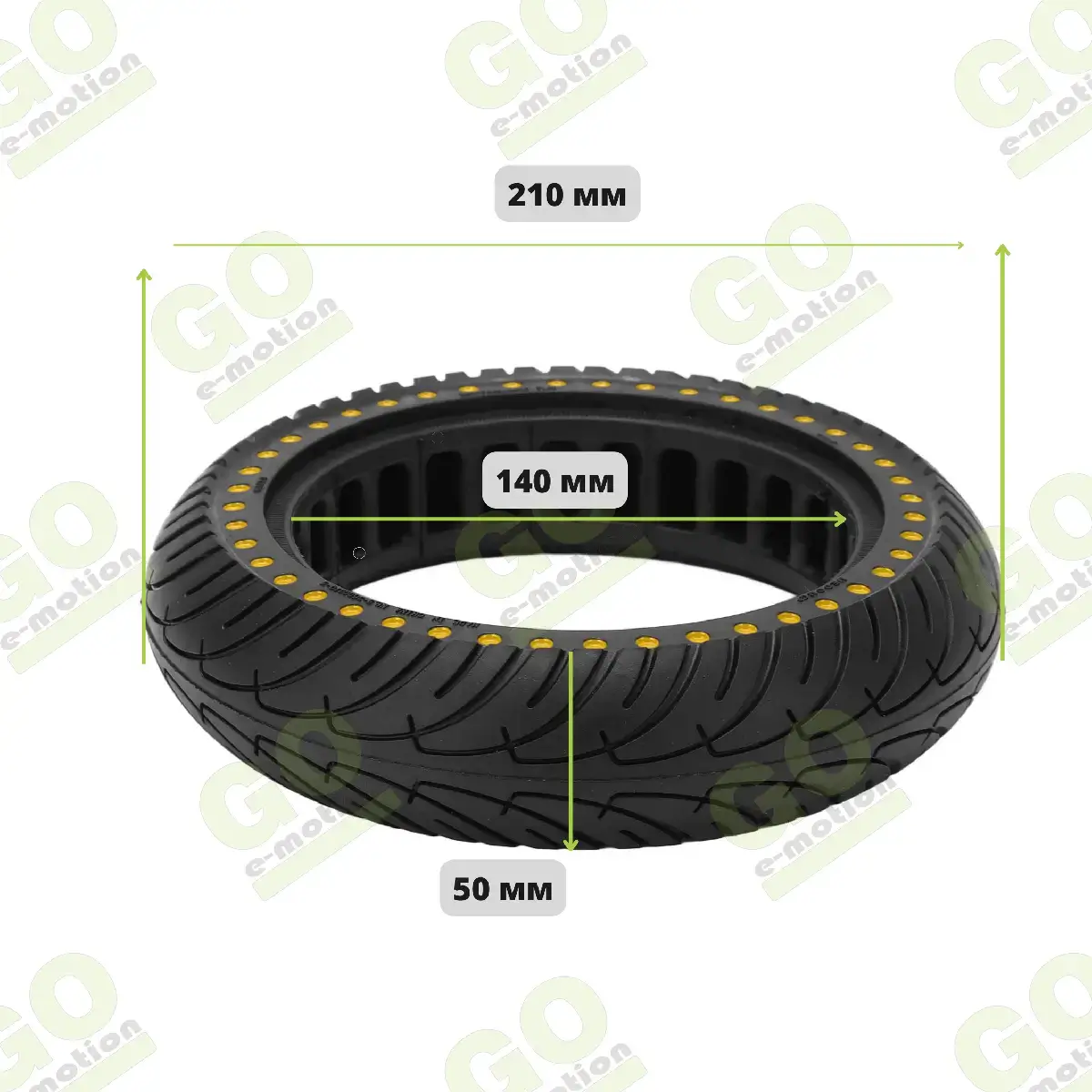 Solid tire 8.5x2 inch with yellow dots for Xiaomi scooters - Gallery 3