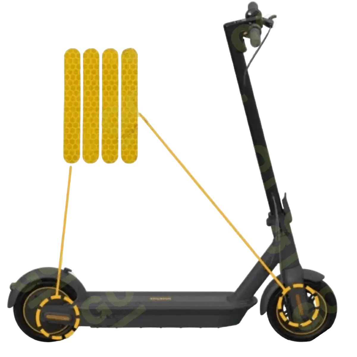 Ninebot Max G30 Electric Scooter Side Cap Reflective Stickers - Gallery 1