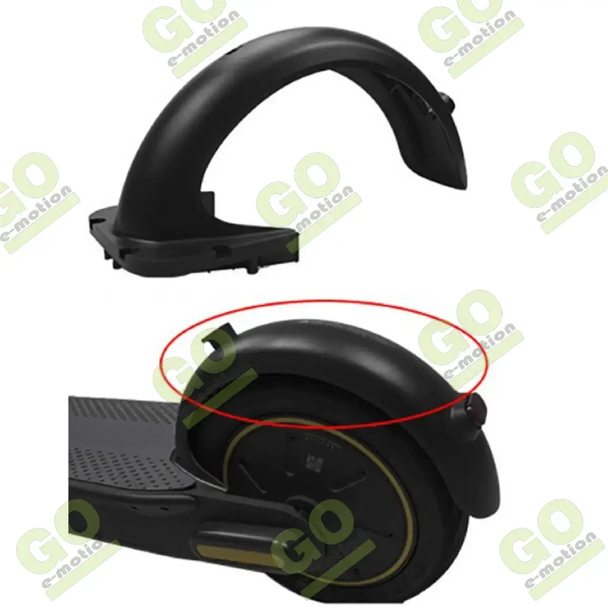 Rear fender with hook and stop for Ninebot Max G30 - Gallery 2